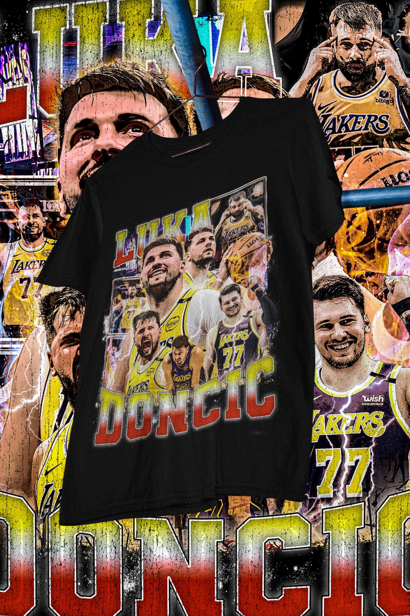 LUKA DONCIC - shirt design, Bootleg tees design, ready to print, Printable design basketball, 90s, DTF,DTG,300 DPI