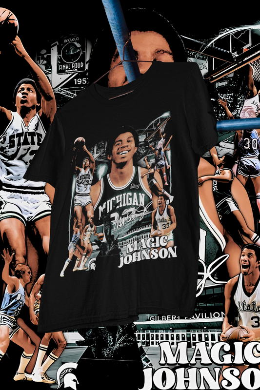 MAGIC JOHNSON COLLEGE - shirt design, Bootleg tees design, ready to print, Printable design basketball, 90s, DTF,DTG,300 DPI