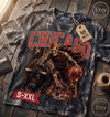 MCVT CHICAGO Jumbo Print Acid Washed Vintage 90s Style Heavyweight T-Shirt