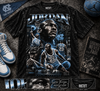 JORDAN ICONIC SERIES Jumbo Print Acid Washed Vintage 90s Style Heavyweight T-Shirt