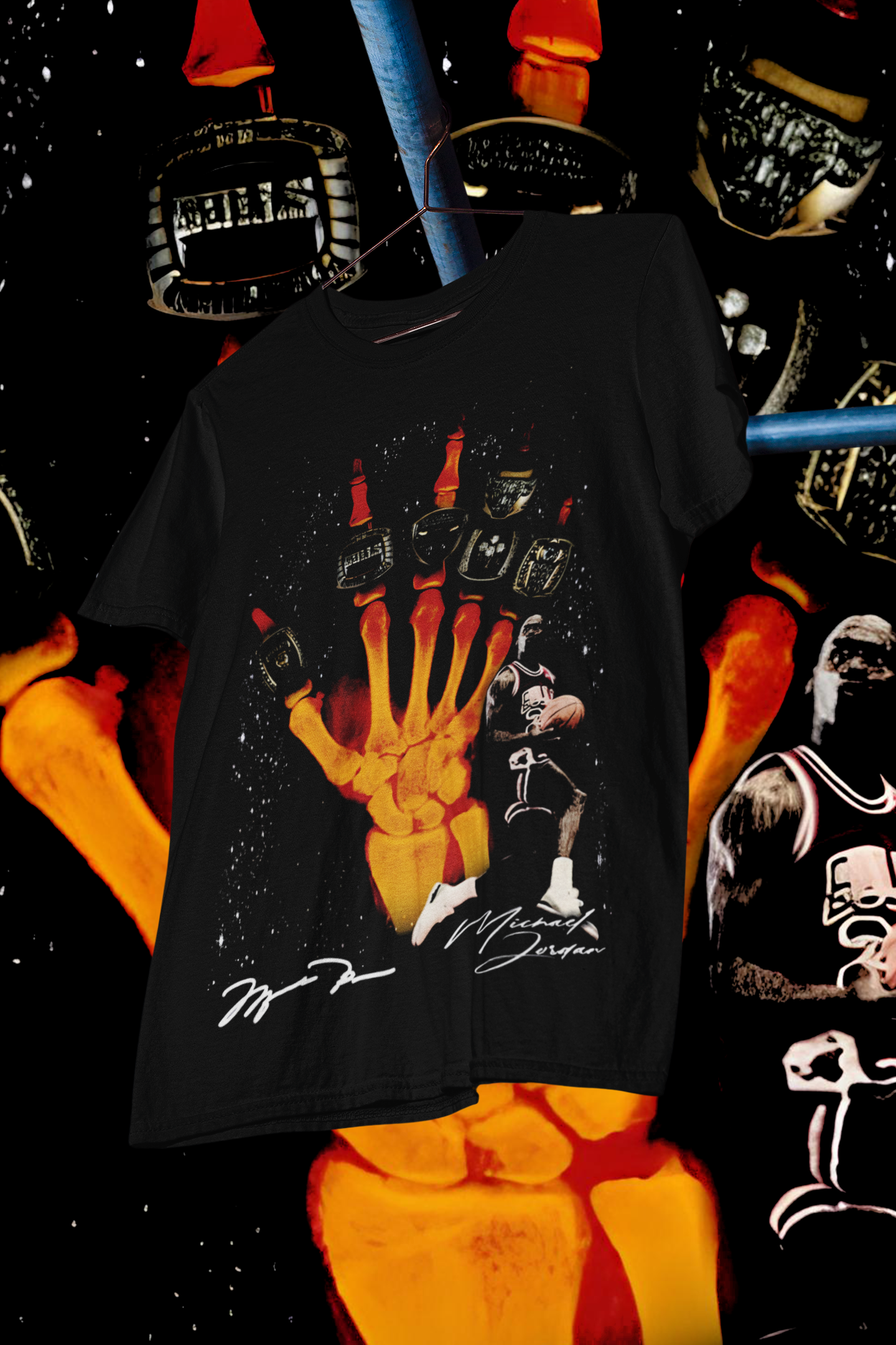 MICHAEL JORDAN RINGS 6X - shirt design, Bootleg tees design, ready to print, Printable design basketball, 90s, DTF,DTG,300 DPI