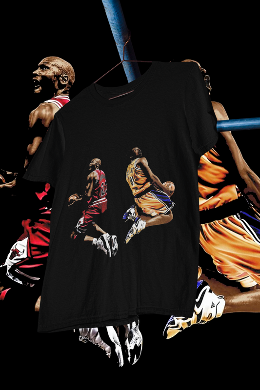 MJ VS KOBE- shirt design, Bootleg tees design, ready to print, Printable design basketball, 90s, DTF,DTG,300 DPI