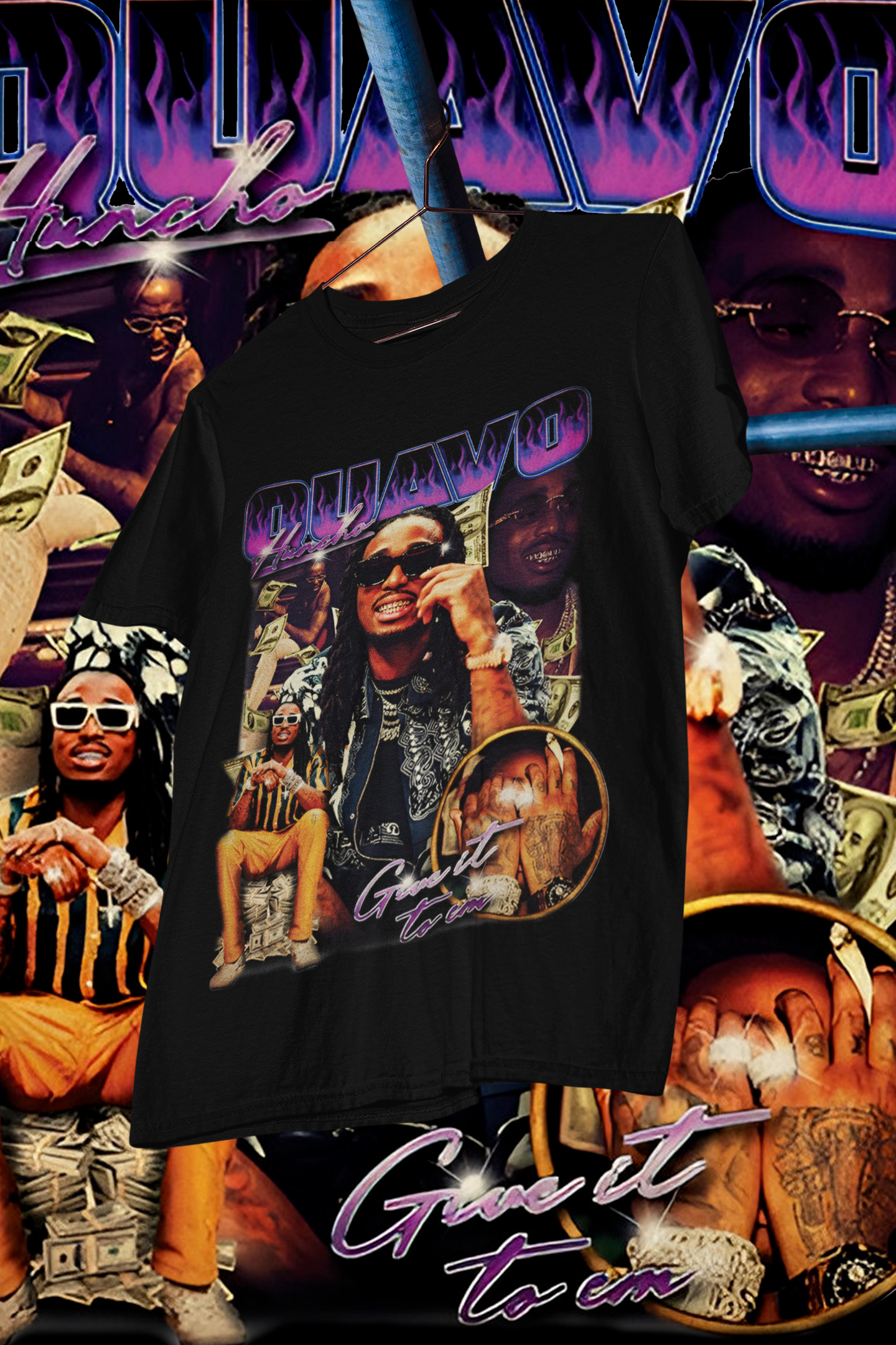 QUAVO HUNCHO- shirt design, Bootleg tees design, ready to print, Printable design basketball, 90s, DTF,DTG,300 DPI