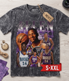 RAY ALLEN Jumbo Print Acid Washed Vintage 90s Style Heavyweight T-Shirt