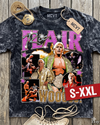 RIC FLAIR Jumbo Print Acid Washed Vintage 90s Style Heavyweight T-Shirt