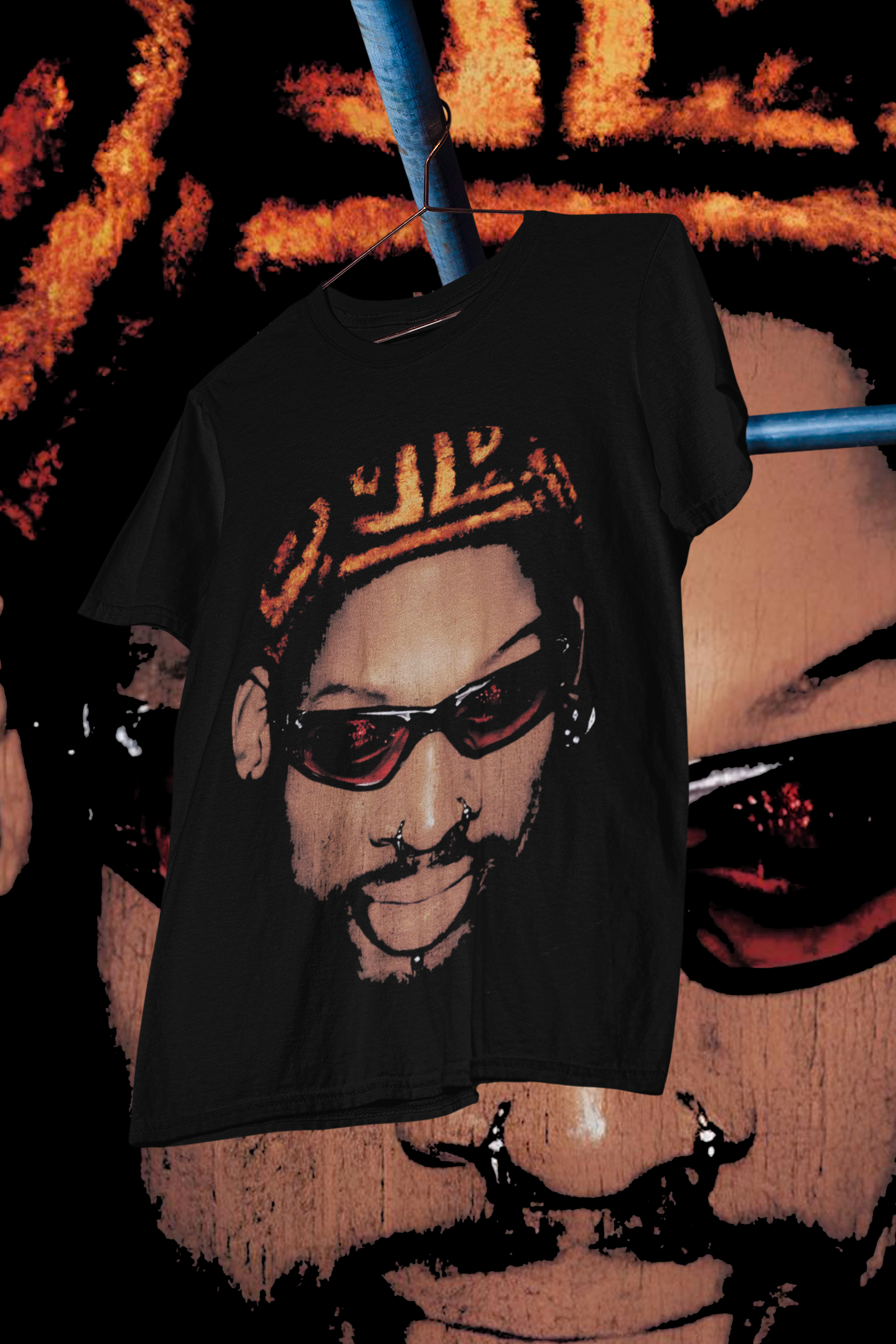 DENNIS RODMAN ORANGE - shirt design, Bootleg tees design, ready to print, Printable design basketball, 90s, DTF,DTG,300 DPI