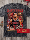 SCOTTIE PIPPEN Jumbo Print Acid Washed Vintage 90s Style Heavyweight T Shirt