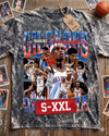 OKC LEGENDS Jumbo Print Acid Washed Vintage 90s Style Heavyweight T-Shirt