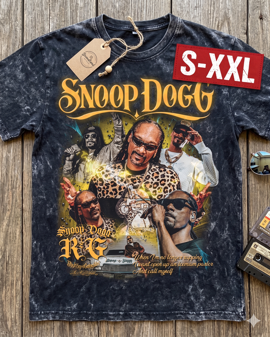 RAP LEGENDS Jumbo Print Acid Washed Vintage 90s Style Heavyweight T Shirt