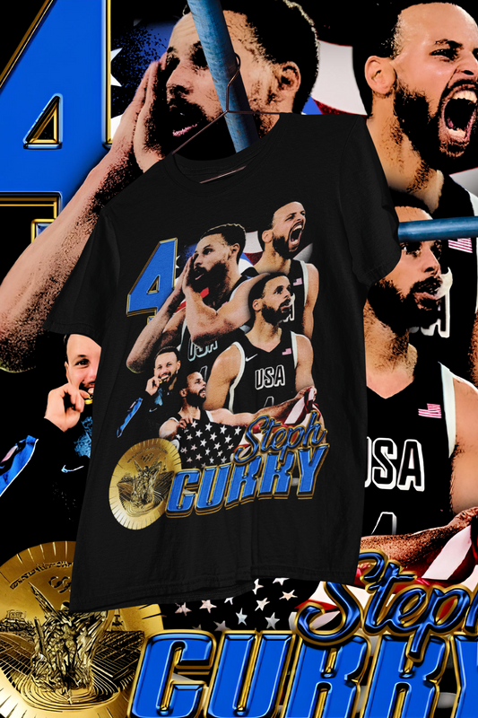 STEPHEN CURRY USA - shirt design, Bootleg tees design, ready to print, Printable design basketball, 90s, DTF,DTG,300 DPI