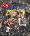 STEPHEN CURRY Jumbo Print Acid Washed Vintage 90s Style Heavyweight T-Shirt