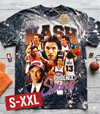 STEVE NASH Jumbo Print Acid Washed Vintage 90s Style Heavyweight T-Shirt
