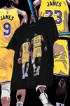 BRON AND BRONNY 23 AND 9 - shirt design, Bootleg tees design, ready to print, Printable design basketball, 90s, DTF,DTG,300 DPI