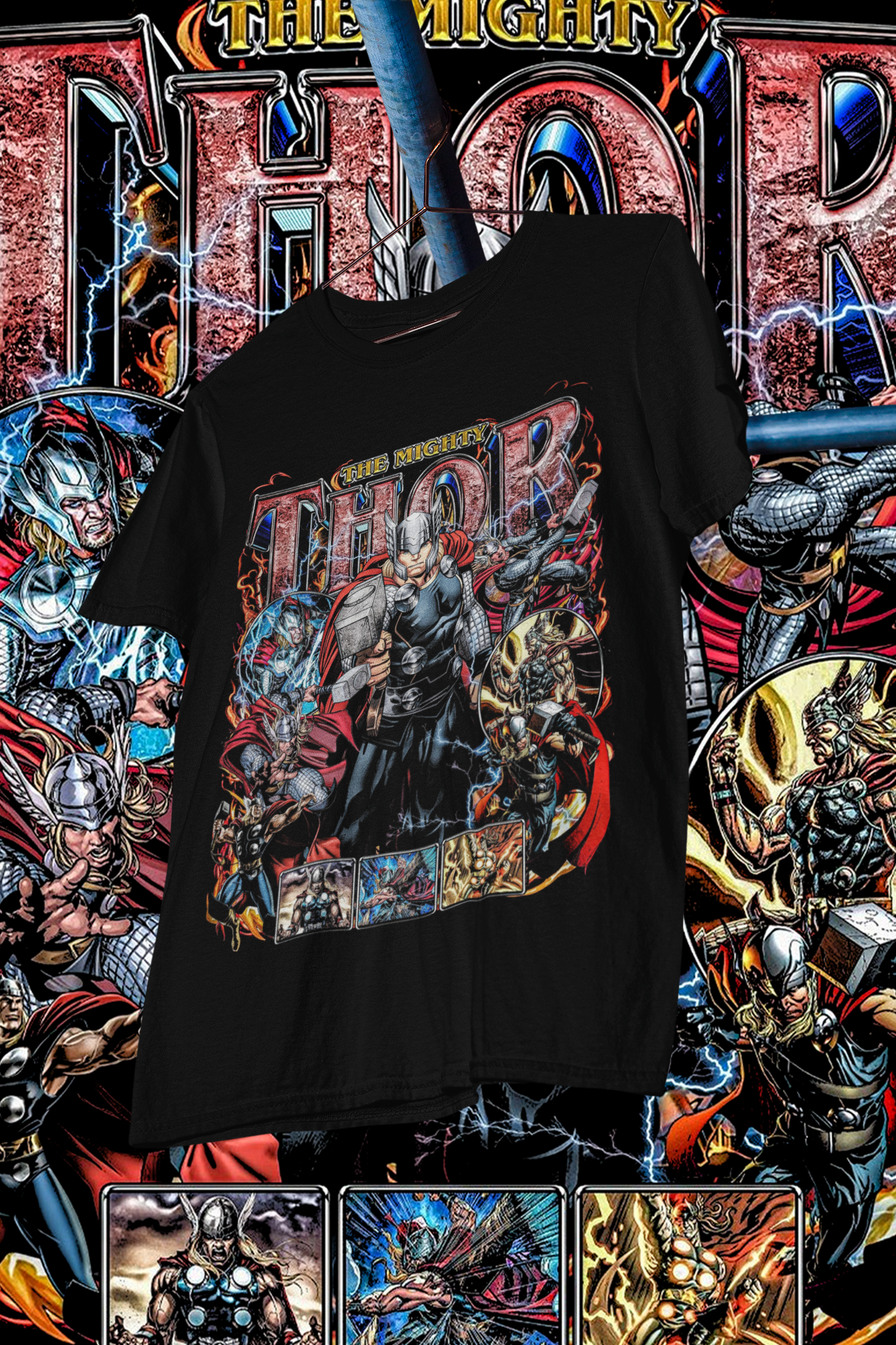 THOR- shirt design, Bootleg tees design, ready to print, Printable design superhero, 90s, DTF,DTG,300 DPI