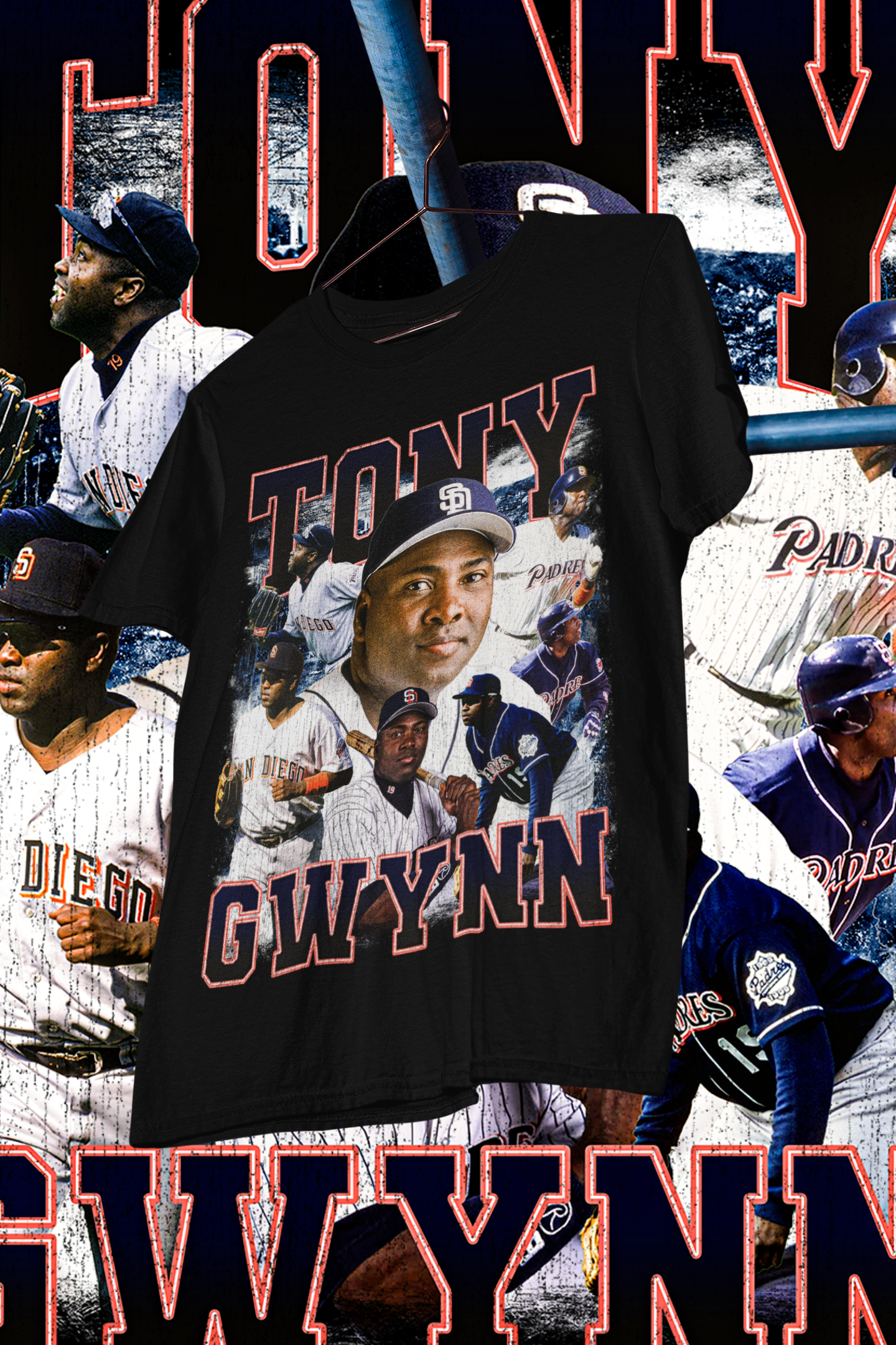 TONY GWYNN- shirt design, Bootleg tees design, ready to print, Printable design basketball, 90s, DTF,DTG,300 DPI