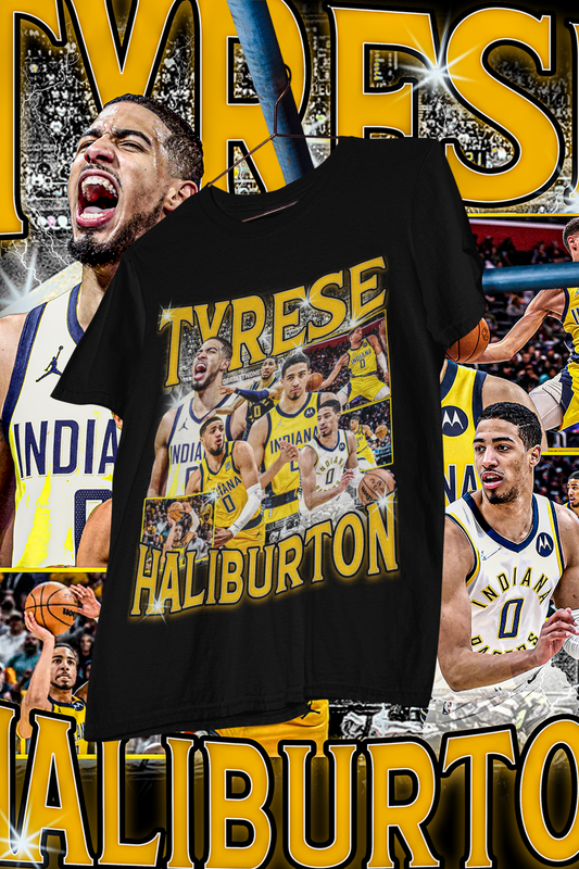 TYRESE HALIBURTON - shirt design, Bootleg tees design, ready to print, Printable design basketball, 90s, DTF,DTG,300 DPI