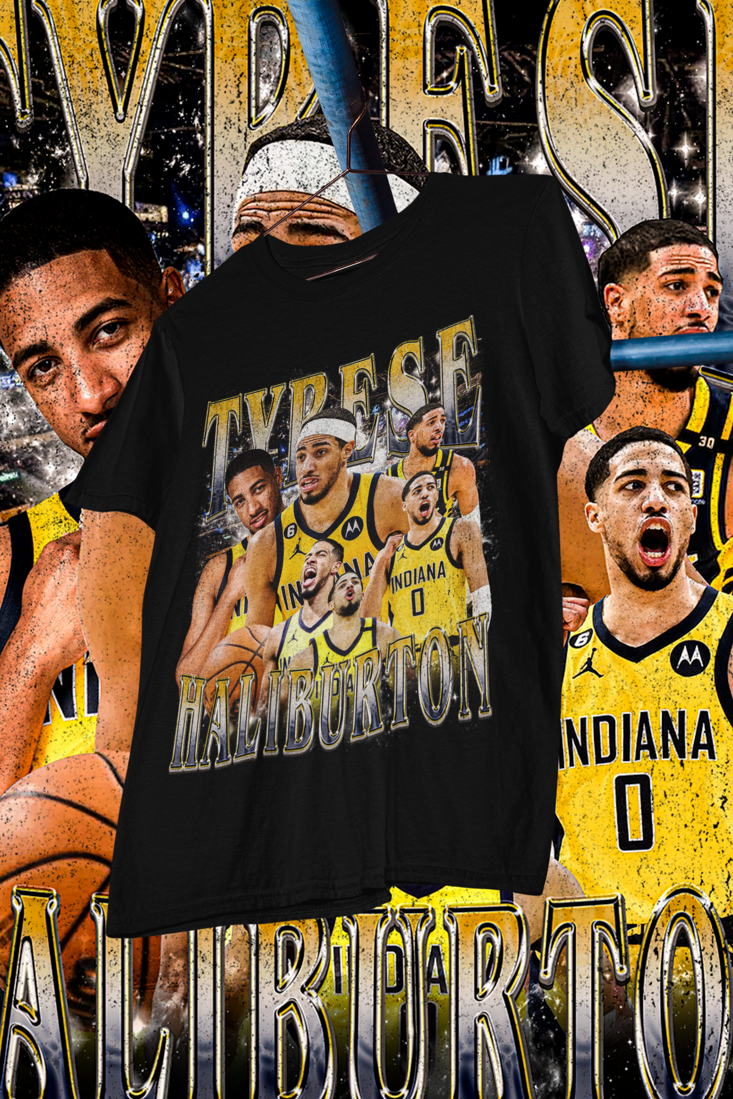 TYRESE HALIBURTON - shirt design, Bootleg tees design, ready to print, Printable design basketball, 90s, DTF,DTG,300 DPI