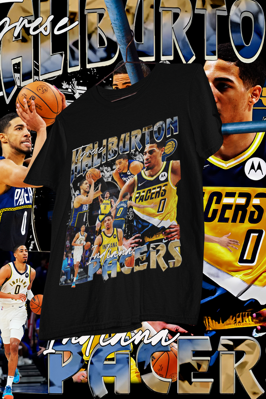 TYRESE HALIBURTON BITE THE GOLD - shirt design, Bootleg tees design, ready to print, Printable design basketball, 90s, DTF,DTG,300 DPI