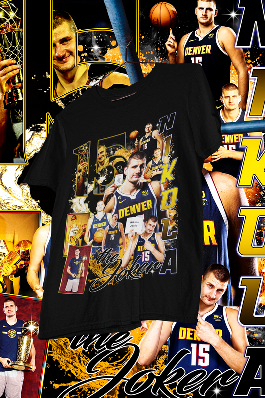 NIKOLA JOKIC 15- shirt design, Bootleg tees design, ready to print, Printable design basketball, 90s, DTF,DTG,300 DPI