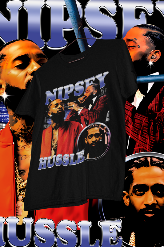 NIPSEY HUSSLE- shirt design, Bootleg tees design, ready to print, Printable design basketball, 90s, DTF,DTG,300 DPI