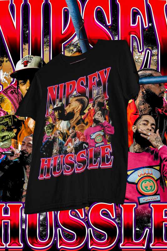 NIPSEY HUSSLE- shirt design, Bootleg tees design, ready to print, Printable design basketball, 90s, DTF,DTG,300 DPI
